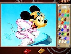 MICKEY SKATING ONLINE COLORING PAGE joc online  POMU Jocuri