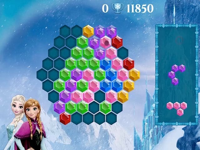 FROZEN ELSA HEXAGON PUZZLE (joc online) - Pomu.ro